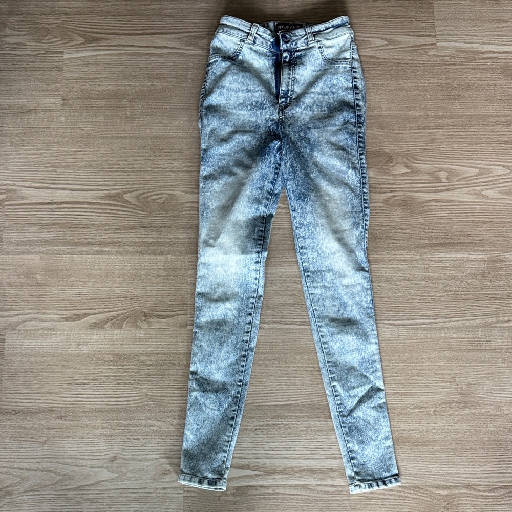 FITJEANS Women's Faded Blue Skinny Jeans
